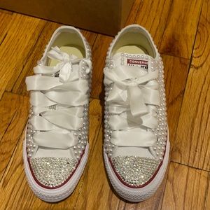 Bedazzled converses worn once in great condition